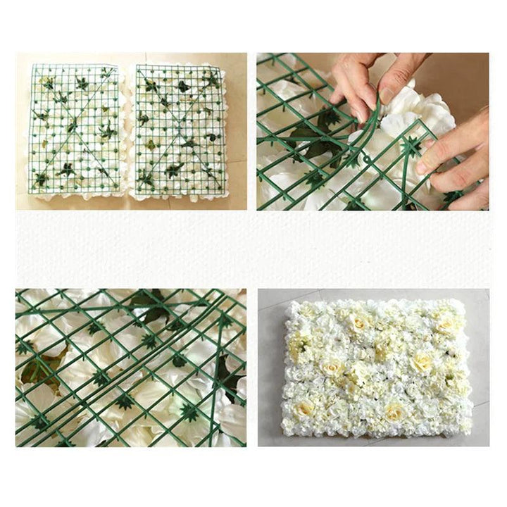 Lisslune | Elegant Flower Wall Art Handmade with Cotton, Silk and Artificial Flowers
