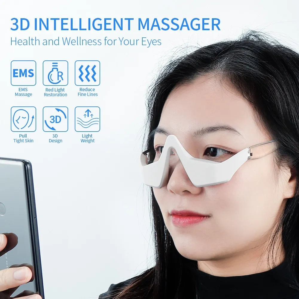 Lisslune | GlowEyes | 3D Eye Massager | Electric | Anti-Wrinkle | Infrared | LED Photon Therapy