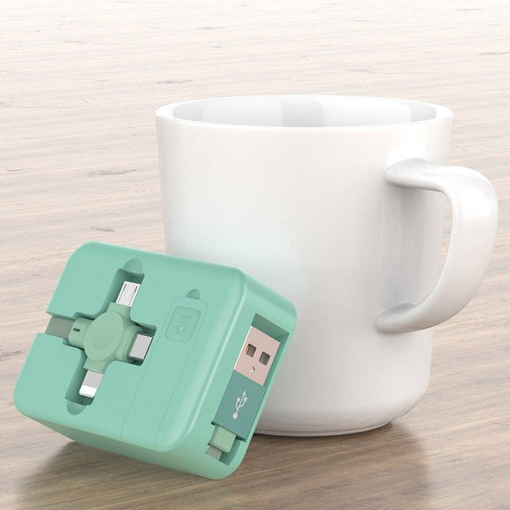 Lisslune | 3 in 1 USB charging cable roll Type-C Lighting Micro USB