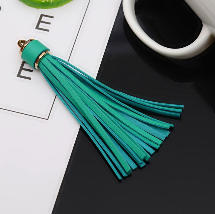 Lisslune | Vibrant 5-piece Synthetic Leather Tassel Fringe Set for Creative Jewelry and Craft Projects