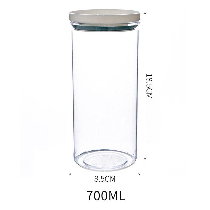 Lisslune | Airtight Crystal Clear Storage Jar for Kitchen Organization
