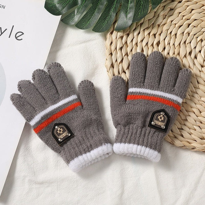 Lisslune | Thick children's wool gloves with full fingers (5-10 years)