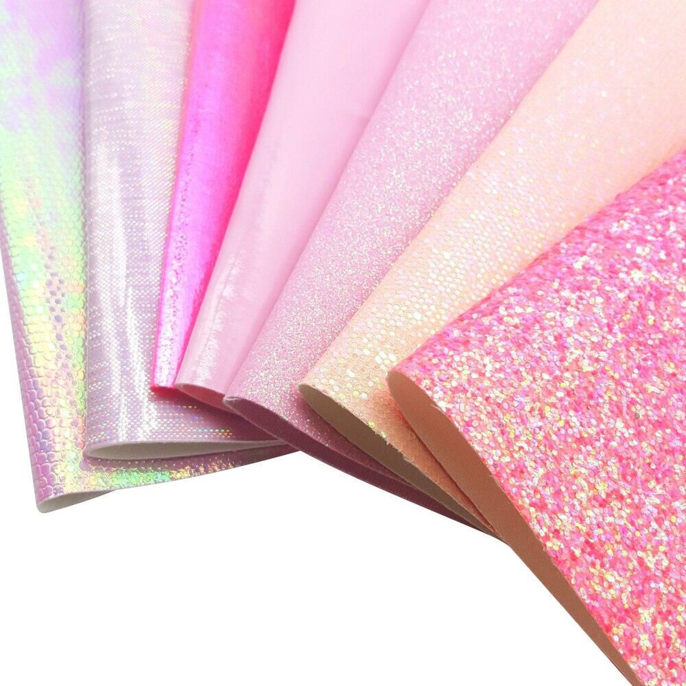 Lisslune | Sparkling Pink Faux Leather Crafting Sheets - Elevate your DIY projects