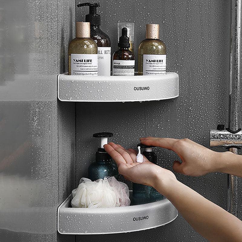 Lisslune | Corner Space-Saving Bathroom Organizer: Stylish and Safe Caddy Solution