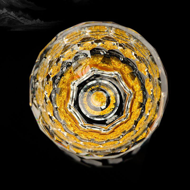 Lisslune | Crystal Glass Whiskey Glasses Bar Liqueur Sphere Cups Sake and Shochu Double-Walled Thick Bottoms Small Capacity Tea Cups