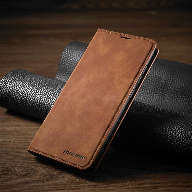 Lisslune | Huawei Case: Magnetic Leather Bag for Stylish Protection