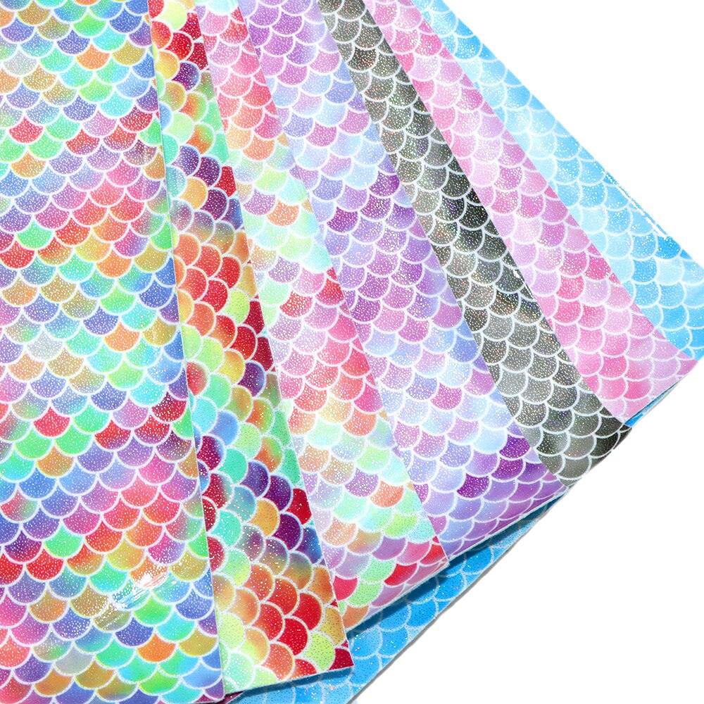 Lisslune | Enchanting Mermaid Shub Laser Engraved Synthetic Leather Craft Sheet for Creative Projects