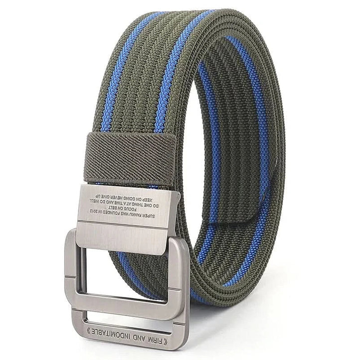 Lisslune | Unisex Canvas Belt – Double Metal Ring Buckle, Adjustable