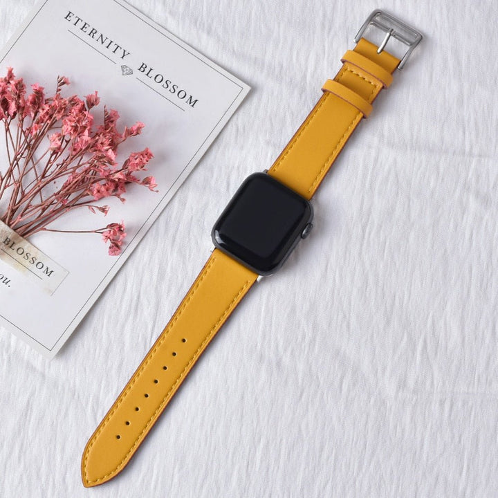 Lisslune | Leather strap for Apple Watch 42mm 38mm Series 3 4 5 6 SE 7 41MM 45MM