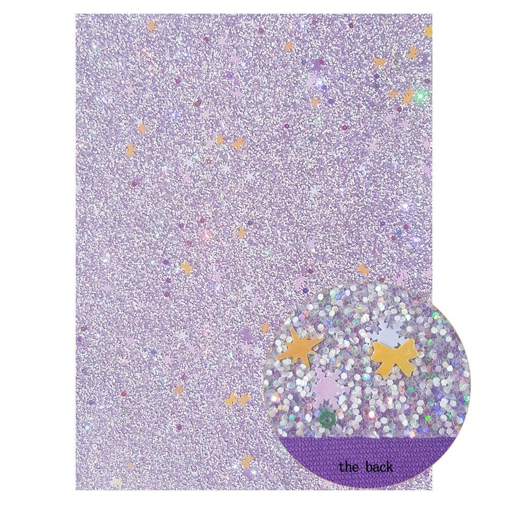 Lisslune | Sparkling Violet Synthetic Leather Fabric - A Must-Have for Sparkling DIY Projects