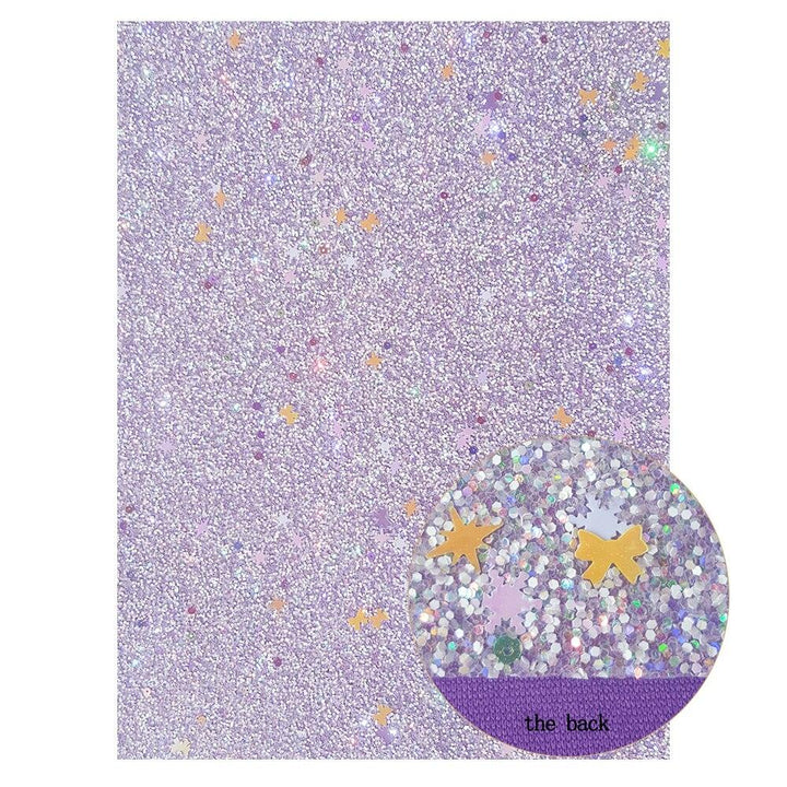 Lisslune | Sparkling Violet Synthetic Leather Fabric - A Must-Have for Sparkling DIY Projects