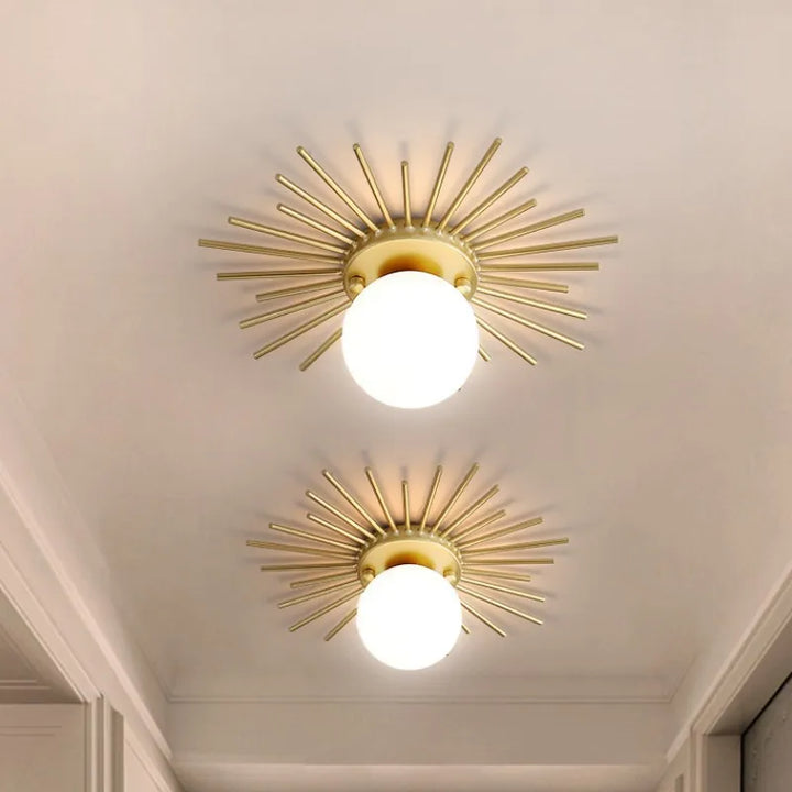 Lisslune | HaloBeam – Elegant Glass and Iron Wall Lamp for Classic Touch
