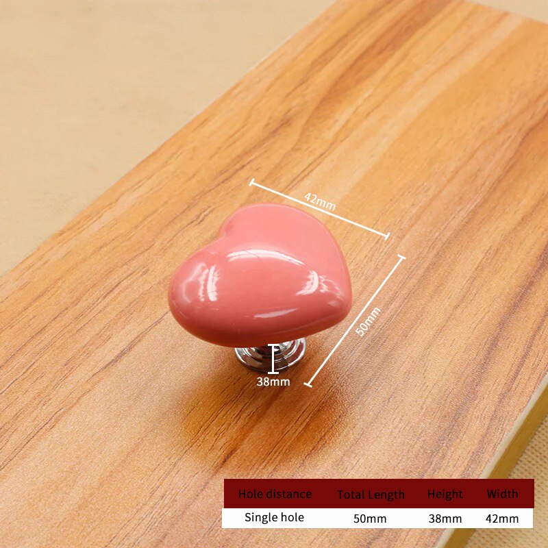 Lisslune | Ceramic Heart Door Cabinet Handle