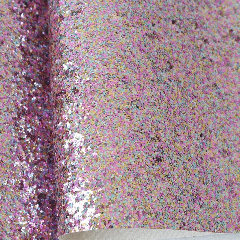 Lisslune | Shimmering 3D Glitter Fabric Sheets - Creative DIY Craft Set with Bright Colors