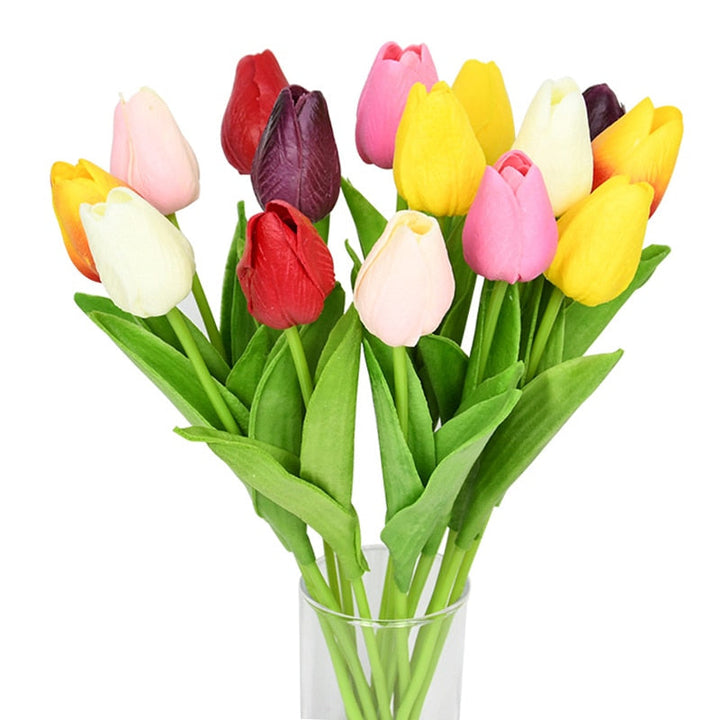 Lisslune | Artificial Flower Bouquet with Tulips, Decoration (10 Pieces)