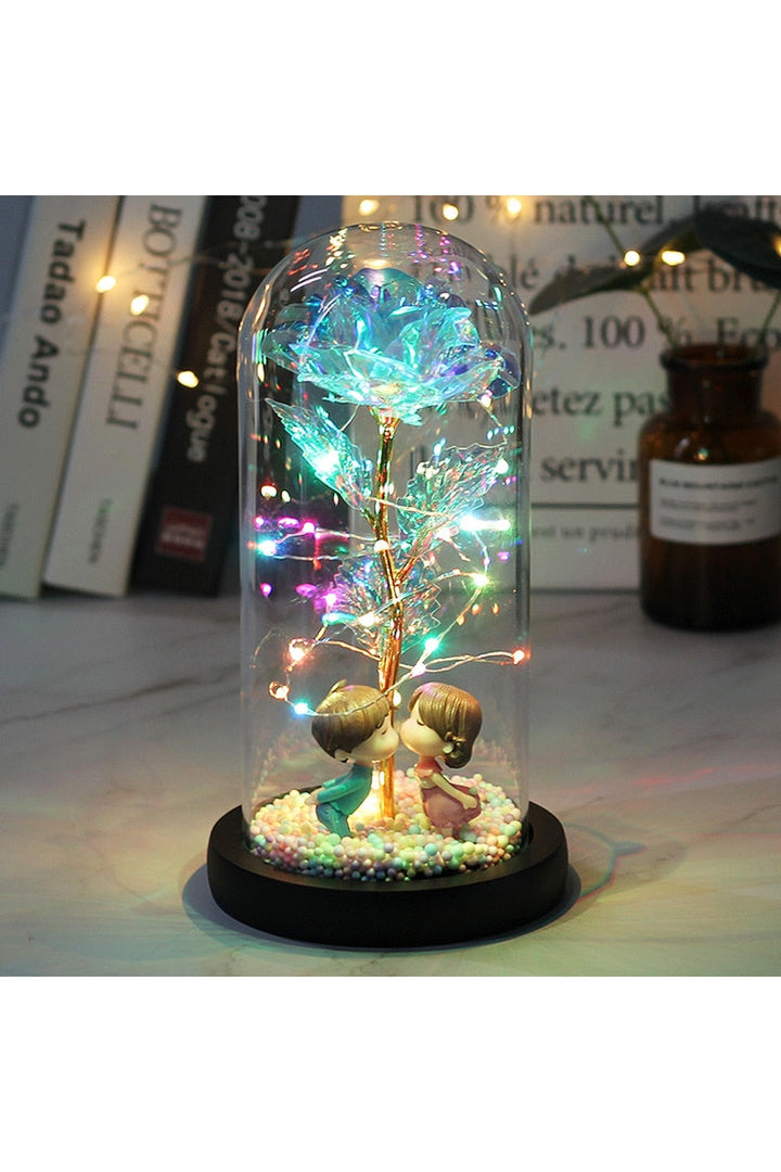 Lisslune | illuminated enchanted rose lamp