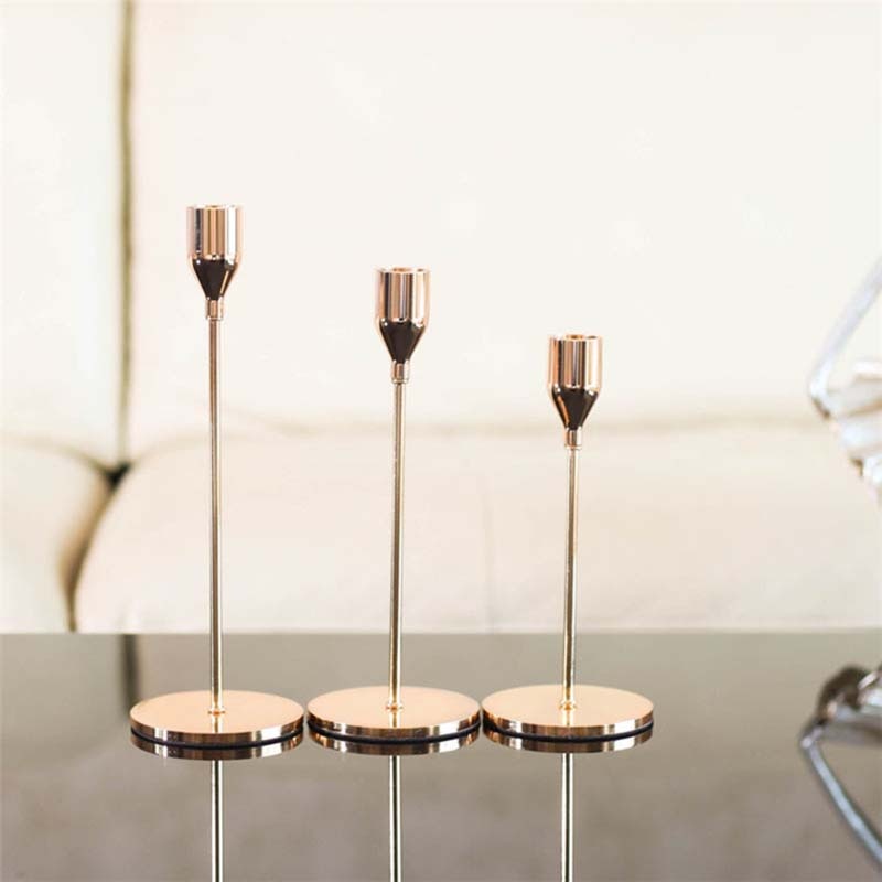 Lisslune | 3-piece set metal candle holder