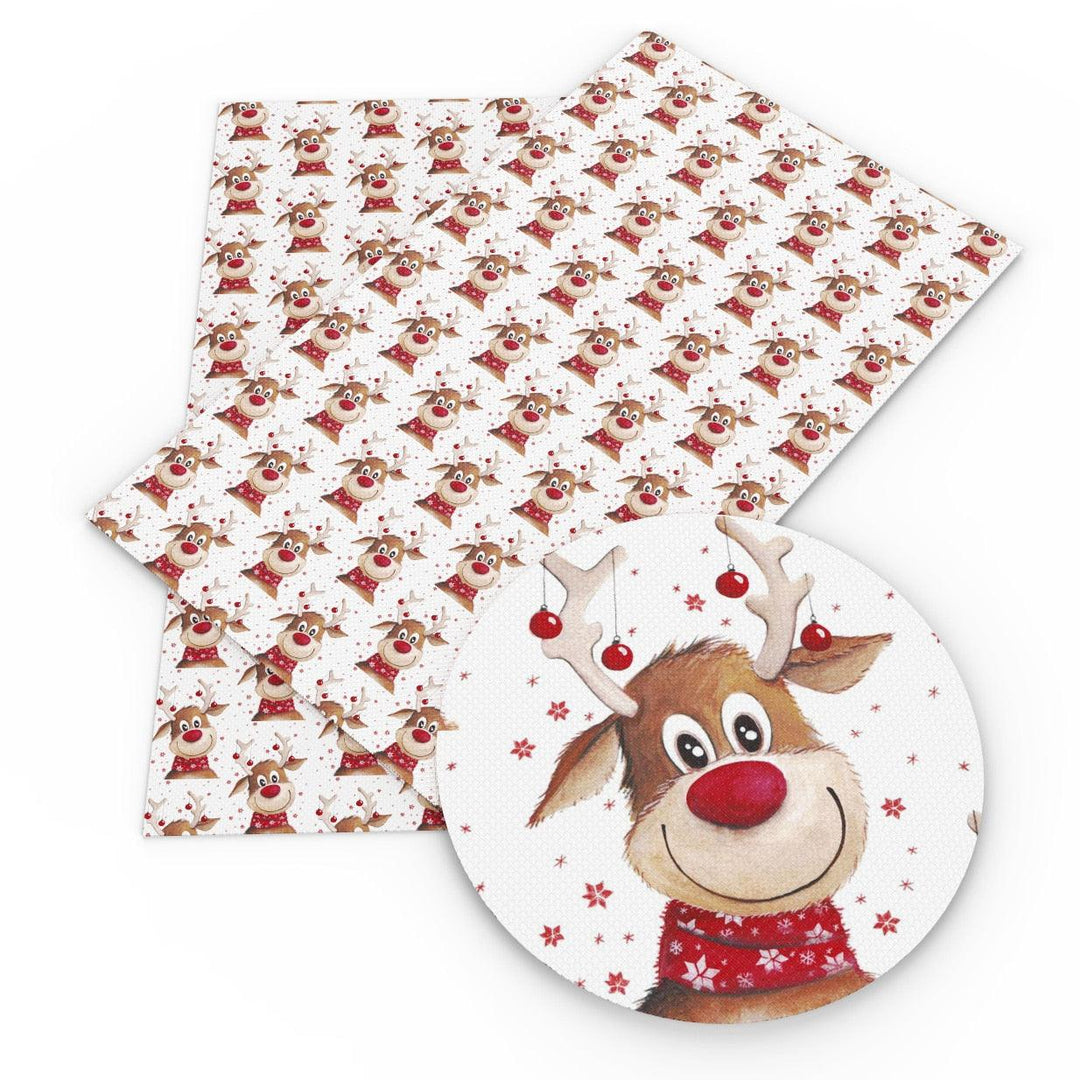 Lisslune | Crimson Holiday Synthetic Leather Craft Set - DIY Festive Fabric Set