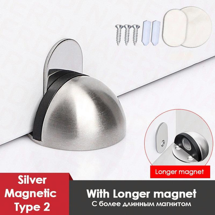 Lisslune | SilentShield Magnetic Door Stopper Set - Premium Stainless Steel for a Peaceful Home