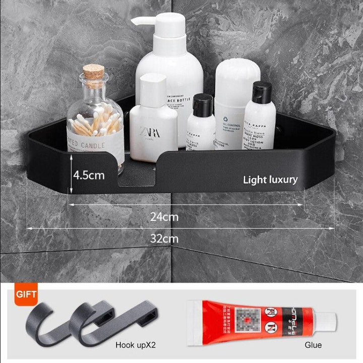Lisslune | Stylish Rustproof Aluminum Bathroom Caddy with Overlaid Water Drain