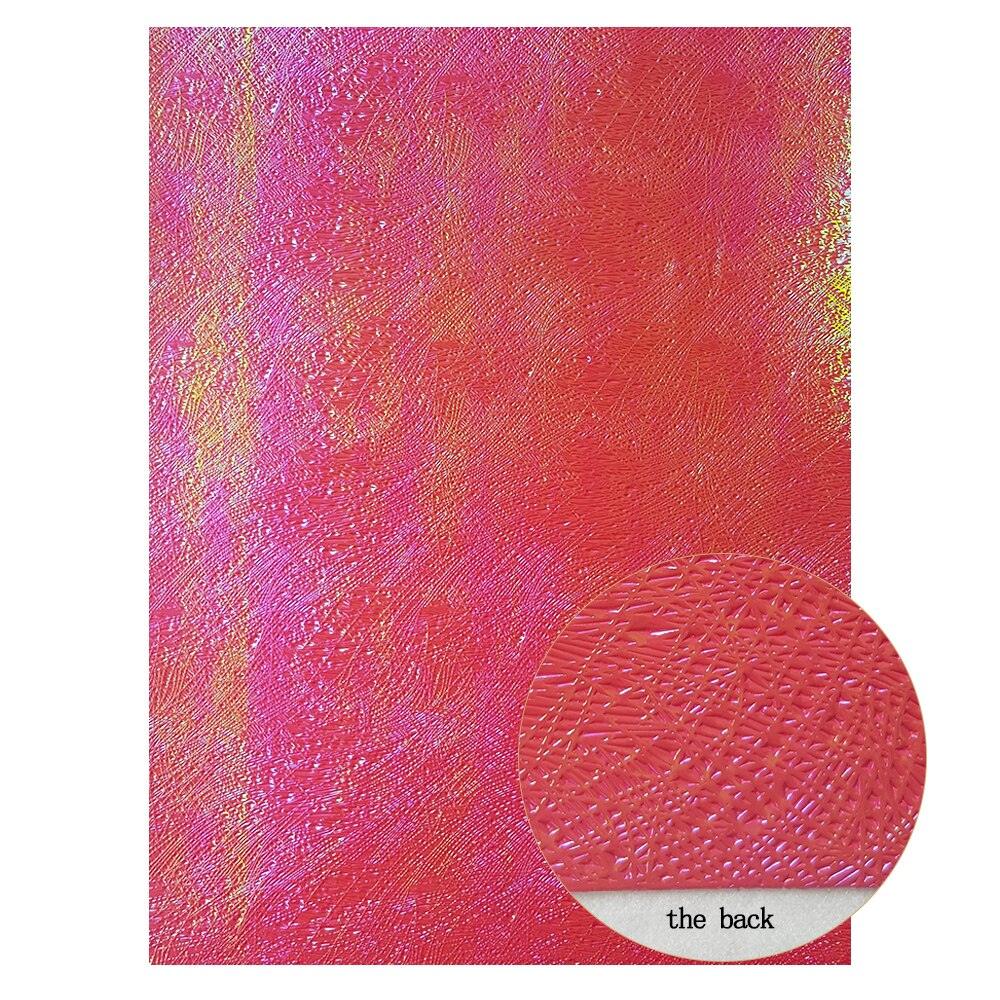 Lisslune | Shiny Red Chunky Glitter Craft Fabric Sheets - A4 Size for DIY Projects