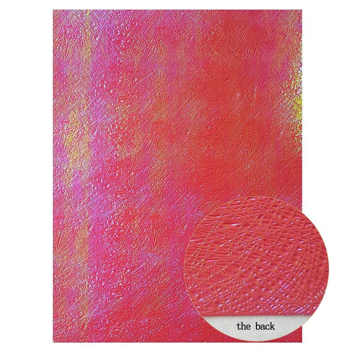 Lisslune | Shiny Red Chunky Glitter Craft Fabric Sheets - A4 Size for DIY Projects