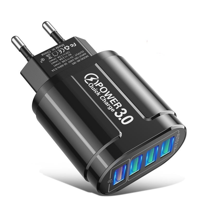 Lisslune | 48 Watt Plug Socket Charging Cable USB Adapter for all Chargers Travel Adapter