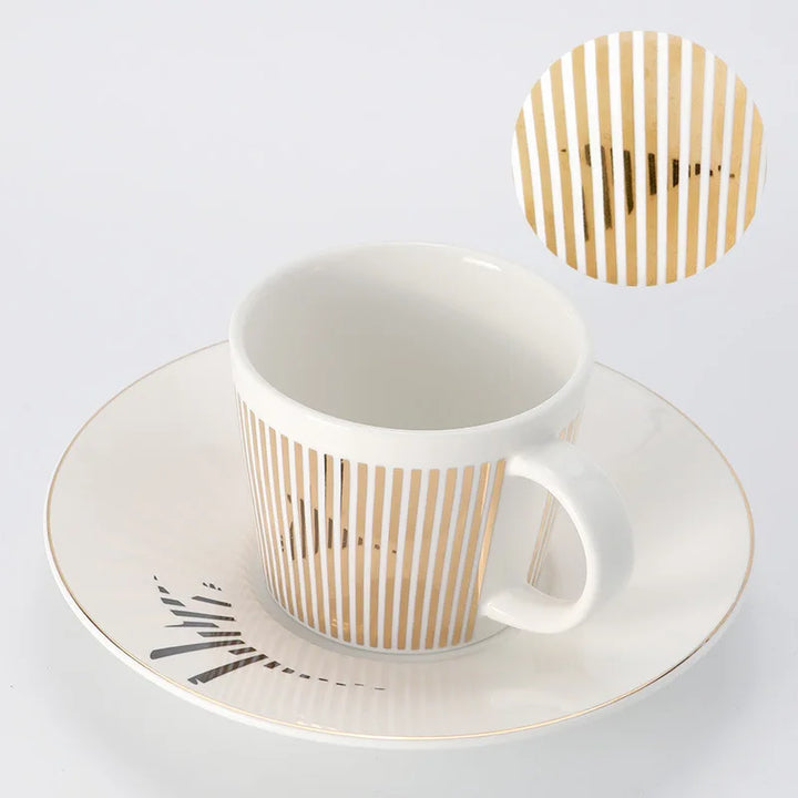 Lisslune | Creative dynamic SLR cup Leopard anamorphic zebra cup Luycho coffee tea cup set with coaster 90ml-225ml