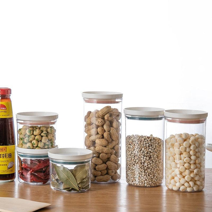 Lisslune | Airtight Crystal Clear Storage Jar for Kitchen Organization