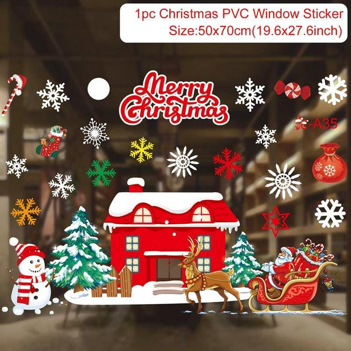 Lisslune | Festive Holiday Party Sticker Set: Christmas & New Year Wall and Window Decoration