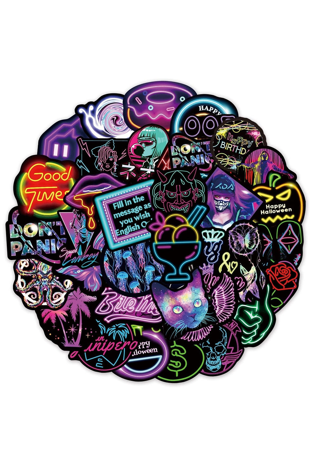 Lisslune | Neon Scrapbooking Sticker