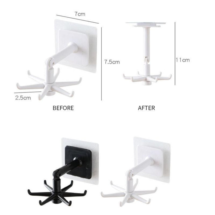 Lisslune | Ultimate 360-degree swivel hook storage system for exceptional space management