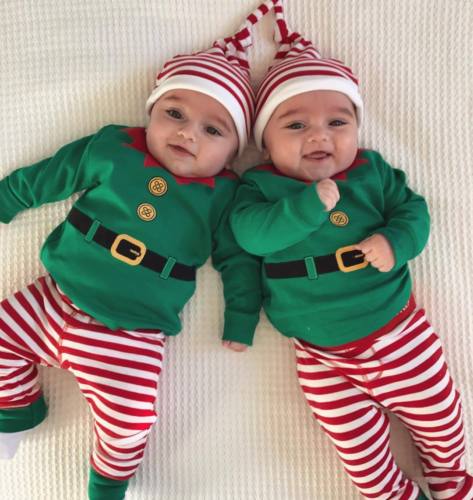 Lisslune | Christmas Elf 3-piece Set (Pants, Long Sleeve Bodysuit & Hat)
