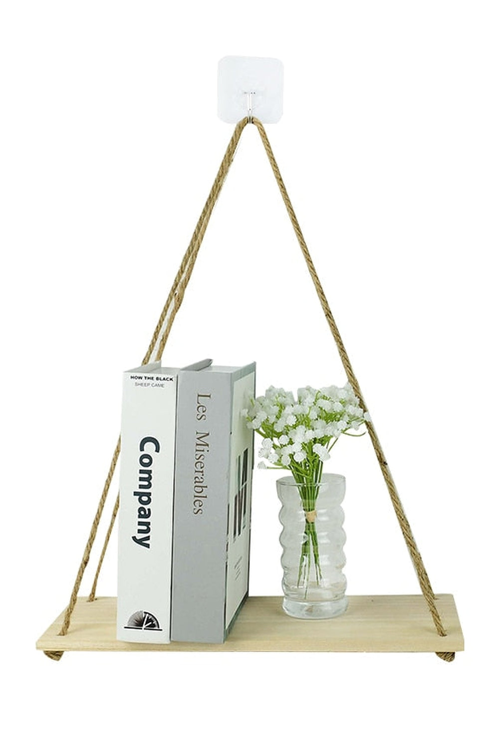 Lisslune | Aesthetic wooden swing wall shelf