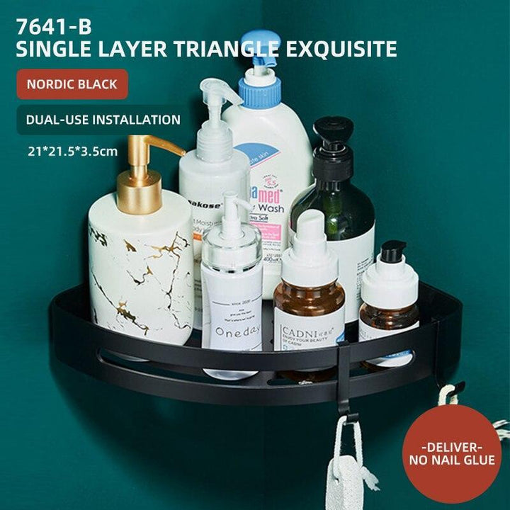 Lisslune | Stylish Wall-Mounted Bathroom Organizer in Premium Space Aluminum: A Luxury Storage Solution