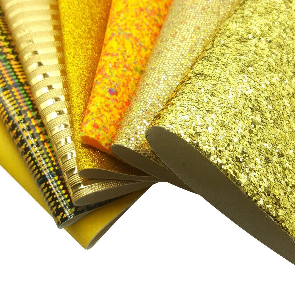 Lisslune | Luxurious Golden PU Leather Craft Sheets - Add a Touch of Luxury to Your DIY Projects!