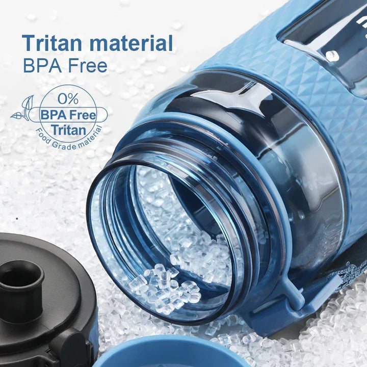 Lisslune | UZSPACE Sport Water Bottles, BPA-free, portable, impact-resistant, leak-proof, large capacity, fitness water kettle, Tritan plastic drinking bottle