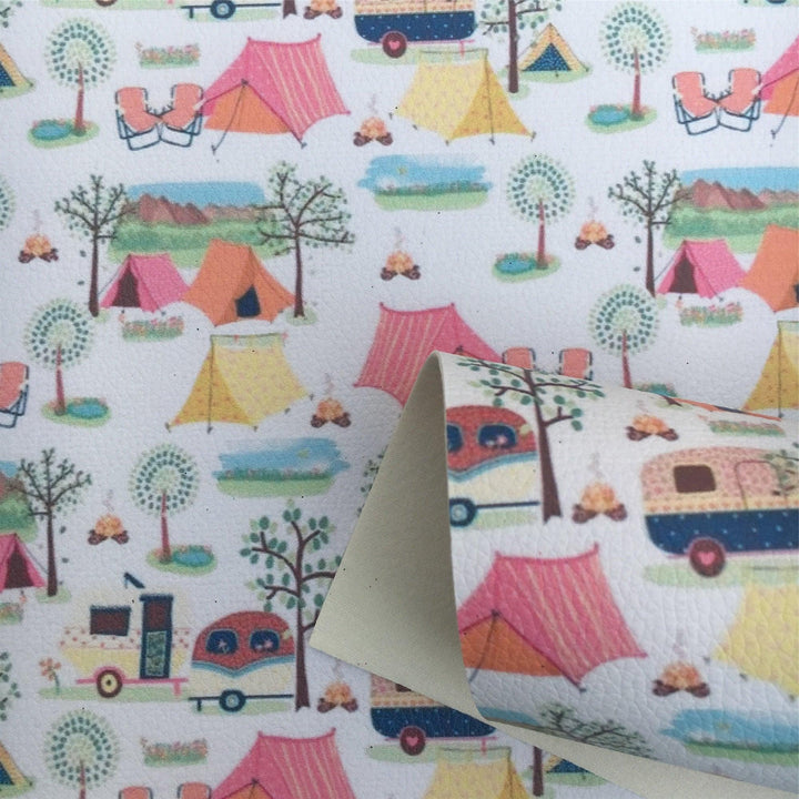 Lisslune | Chic Knit-button Synthetic Leather Fabric in Elegant Apple Lychee for Creative Crafts