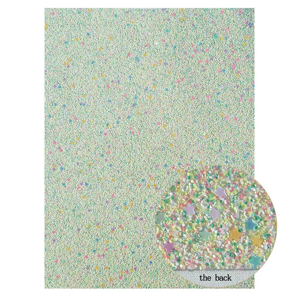 Lisslune | Lustrous Green Glitter Snake Skin Synthetic Leather Bow Craft Kit