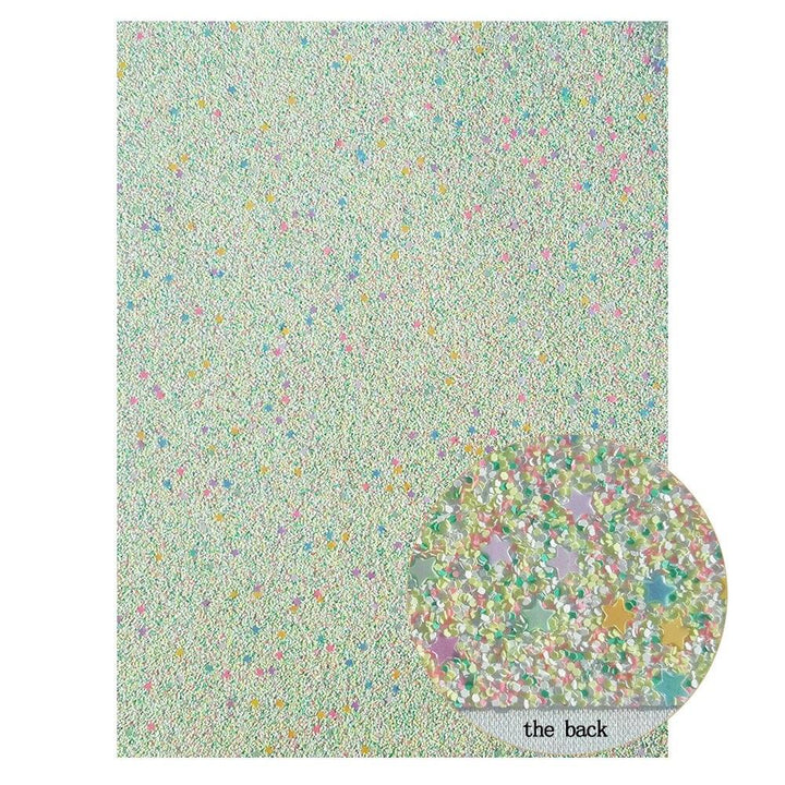 Lisslune | Lustrous Green Glitter Snake Skin Synthetic Leather Bow Craft Kit