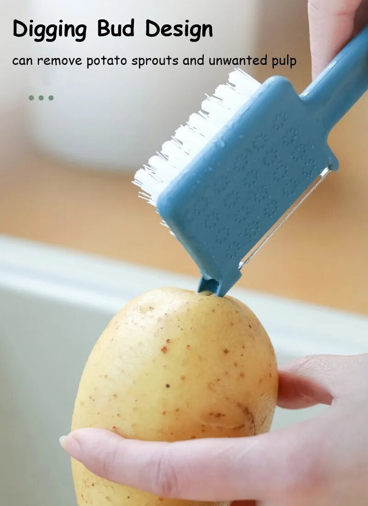Lisslune | 5in1 Stainless Steel Peeler Grater Kitchen Brush