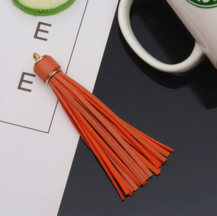Lisslune | Vibrant 5-piece Synthetic Leather Tassel Fringe Set for Creative Jewelry and Craft Projects