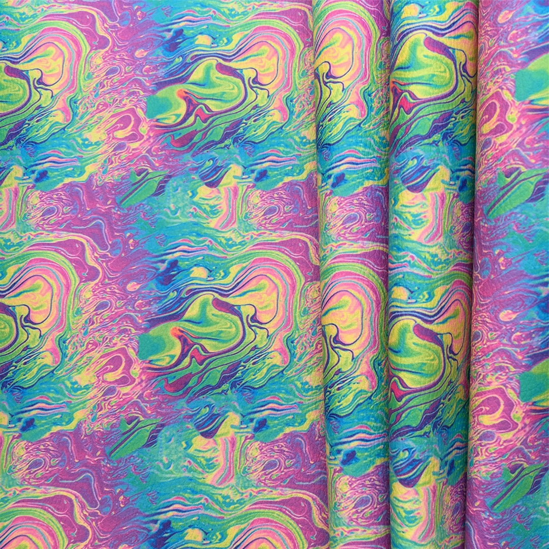 Lisslune | Vibrant Floral and Rainbow Faux Leather Craft Kit: Unleash your creativity