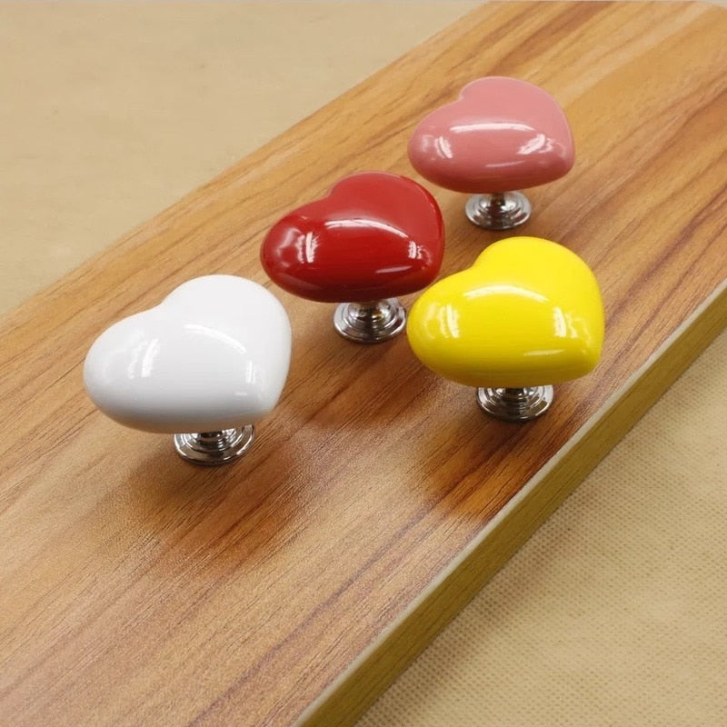 Lisslune | Ceramic Heart Door Cabinet Handle