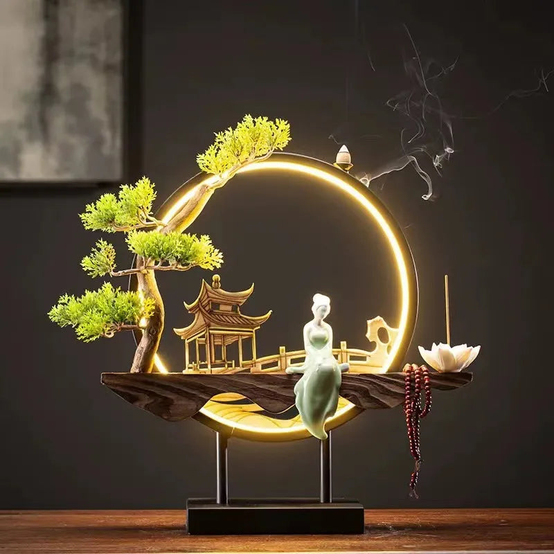 Lisslune | Zen Serenity Waterfall Backflow Incense Burner