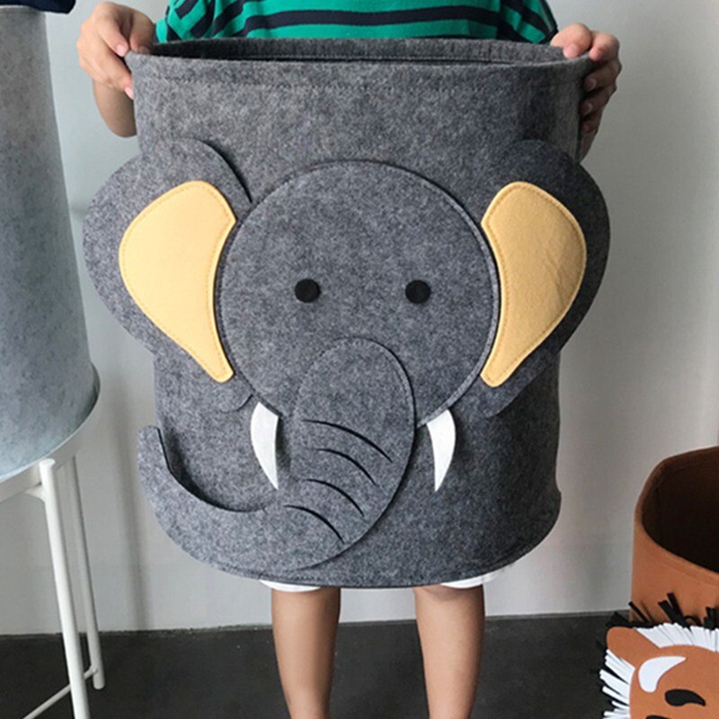 Lisslune | Safari Animals Collapsible Kids Toy Laundry Organizer Basket