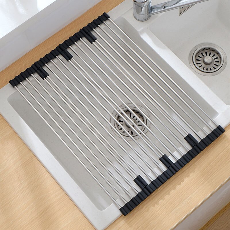 Lisslune | Foldable Stainless Steel Dish Drying Rack