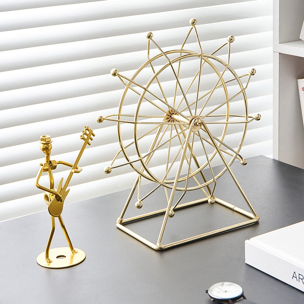Lisslune | Modern Metal Rotating Home Office Decor
