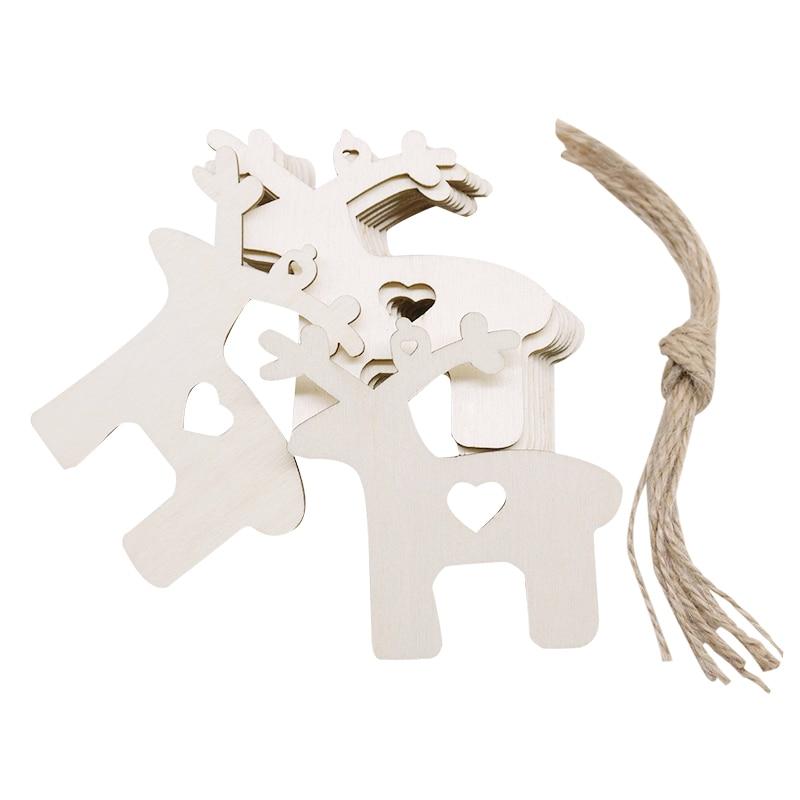 Lisslune | Wooden Christmas Tree Decorations (10 pieces)