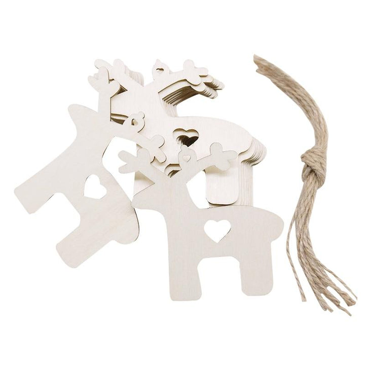 Lisslune | Wooden Christmas Tree Decorations (10 pieces)